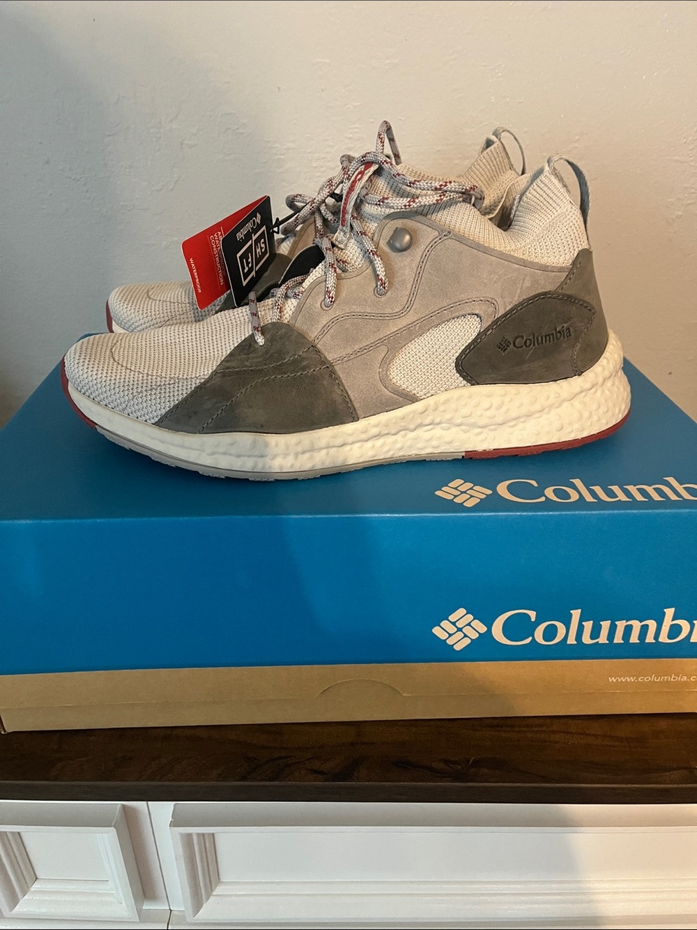 Columbia Gray and White Trail-Inspired Sneaker